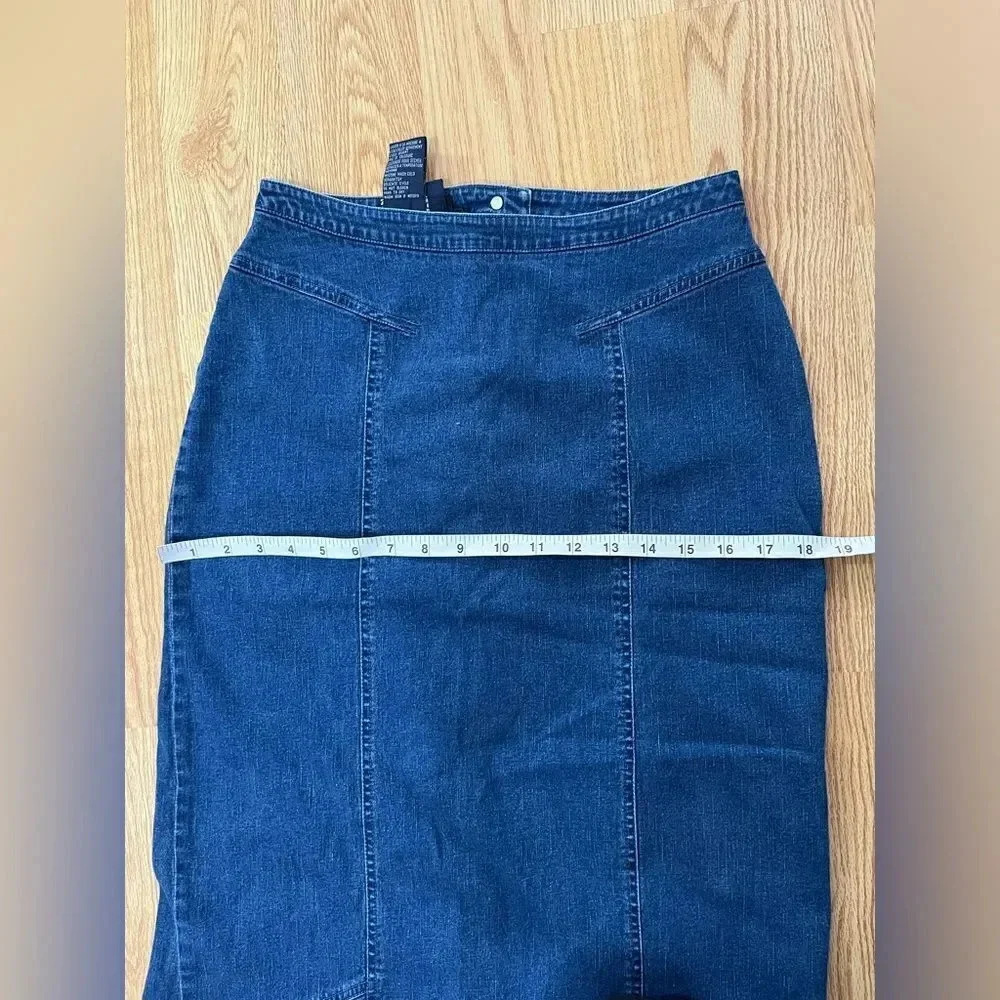 Vintage Lana Sport maxi skirt jeans Size 10 - Picture 7 of 9